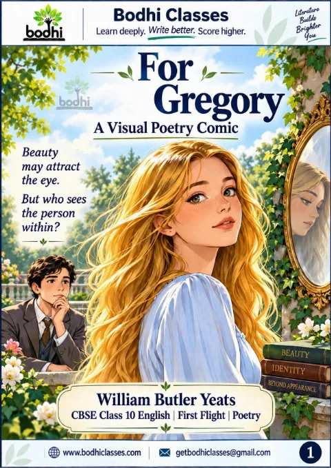 For Anne Gregory: A Visual Poetry Comic By W B Yeats Cbse Class 10 English Poem book cover