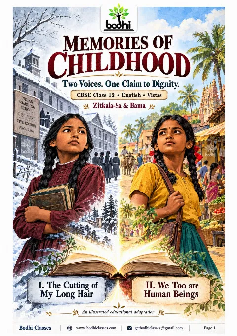 Memories of Childhood: Illustrated Comic — CBSE Class 12 English Vistas book cover