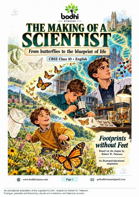 The Making of a Scientist – CBSE Class 10 English Comic PDF book cover